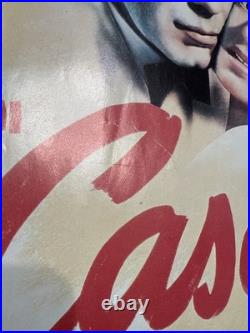 Vintage Casablanca Movie Poster 23 x 18 3/8 Inches