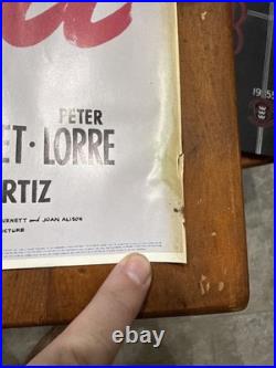 Vintage Casablanca Movie Poster 23 x 18 3/8 Inches