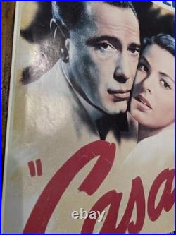 Vintage Casablanca Movie Poster 23 x 18 3/8 Inches