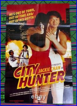 Vintage City Hunter 1993 Original Pakistani Poster Jackie Chan 25x38.5