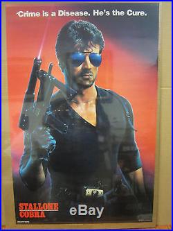 Vintage Cobra1986 poster Sylvester Stallone movie 3398