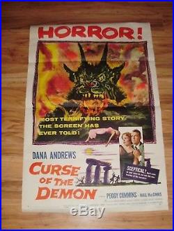Vintage Curse Of The Demon One Sheet Movie Poster
