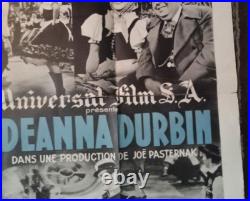 Vintage DEANNA DURBIN 3 Sheet SPRING PARADE Poster From France-1940-Musical