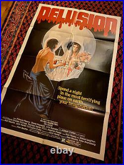 Vintage Delusion Movie Poster ORIGINAL 1981 27x41 Patricia Pearcy horror film