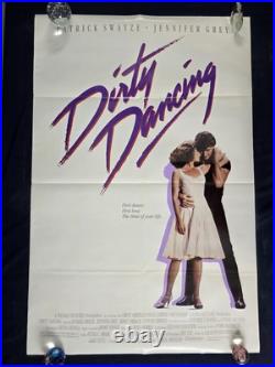 Vintage Dirty Dancing 1987 ORIGINAL 27X41 MOVIE POSTER PATRICK SWAYZE EUC