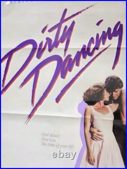 Vintage Dirty Dancing 1987 ORIGINAL 27X41 MOVIE POSTER PATRICK SWAYZE EUC