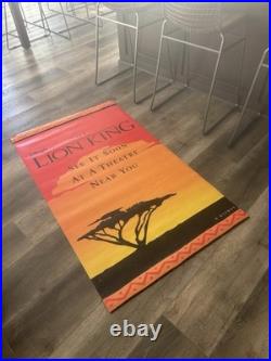 Vintage Disney's Lion King outdoor banner, 58x34, double-sided