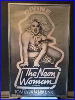 Vintage Divine Autographed Original Broadway Poster C1979