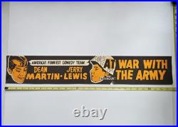 Vintage Door Top Movie Banner 1950 At War With The Army Dean Martin Promo Poster