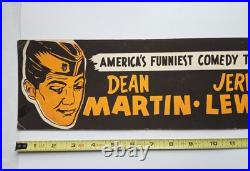 Vintage Door Top Movie Banner 1950 At War With The Army Dean Martin Promo Poster