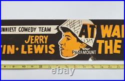 Vintage Door Top Movie Banner 1950 At War With The Army Dean Martin Promo Poster