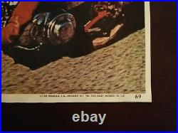 Vintage EASY RIDER Movie Peter Fonda Dennis Hopper Mexican poster from 70's