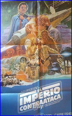 Vintage Empire Strike Back Movie Poster Mexican Spanish Mexico
