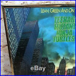 Vintage FRAMED Original 1990 Teenage Mutant Ninja Turtle Movie One Sheet Poster