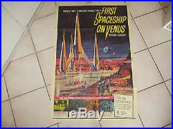 Vintage First Spaceship On Venus One Sheet Original Movie Poster 1sht 27 X 41