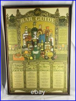 Vintage Franklyn Picture Co. Bar Guide Poster RARE 21x29 Inch Original