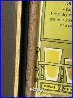 Vintage Franklyn Picture Co. Bar Guide Poster RARE 21x29 Inch Original