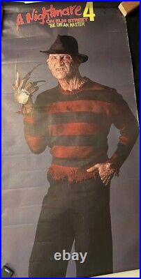 Vintage Freddy Krueger Nightmare On Elm Street Movie Door Poster New Sealed