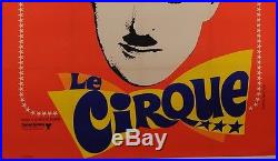 Vintage French Movie Poster The Circus Charlie Chaplin reissue. 1960's