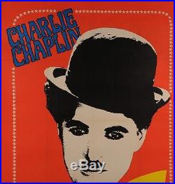 Vintage French Movie Poster The Circus Charlie Chaplin reissue. 1960's