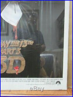 Vintage Friday the 13th part 3 3D poster movie 12962