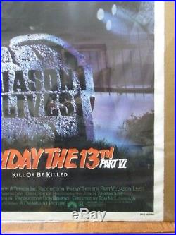 Vintage Friday the 13th part VI 1986 poster movie 12829
