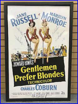 Vintage Gentlemen Prefer Blondes (1953) Framed 26x40 Poster