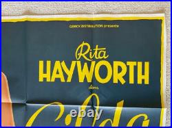 Vintage Gilda Classic Movie Poster Rita Hayworth French 1 Panel Grande R-1972