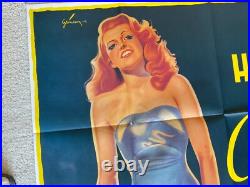 Vintage Gilda Classic Movie Poster Rita Hayworth French 1 Panel Grande R-1972