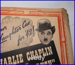 Vintage Gold Rush Charlie Chaplin 1942- 11 x 13,75 Original Movie Poster
