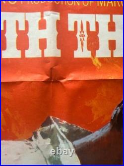 Vintage Gone With The Wind 1968 MGM Re-release Movie Poster 27 X 41