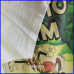 Vintage Goofy Movie T-shirt Walt Disney How To Swim Movie Poster Print Size XL