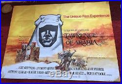 Vintage Guinness LAWRENCE OF ARABIA OToole MOVIE UK QUAD Cinema POSTER Drama