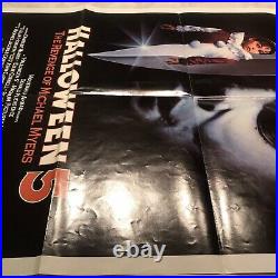 Vintage Halloween 5 Single Sided Original Poster From A Movie Theater 27x40