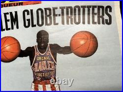 Vintage Harlem Globetrotters Poster France French Liqueur Suze Basketball 1960's