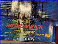 Vintage Highlander Poster Lot (3) 1986 Movie, Duncan MacLeod Map & Adrian Paul