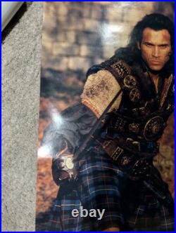Vintage Highlander Poster Lot (3) 1986 Movie, Duncan MacLeod Map & Adrian Paul