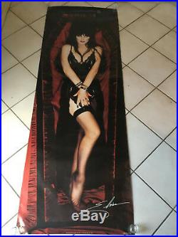 Vintage Huge 26 X 75 1989 Elvira Door Movie Poster / Horror