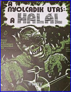 Vintage Hungarian Movie Poster, Alien, 1979, Rare ROTA version, Original