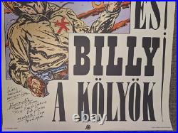Vintage Hungarian Movie Poster, Pat Garrett & Billy the Kid Nice Artwork