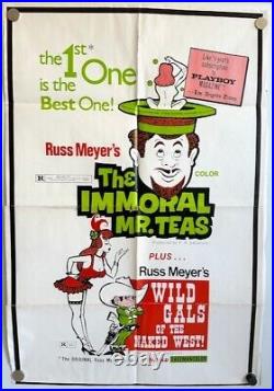 Vintage Immortal Mr. Teas Russ Meyer Sexploitation Movie Poster 27X41 1959