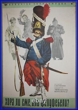 Vintage Italian Movie Poster Are We Men or Corporals 1955