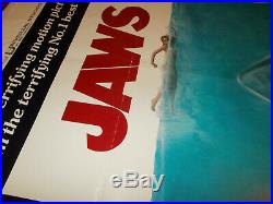 Vintage JAWS 1975 One Sheet Poster 27 by 41 NSS 75/155 Original