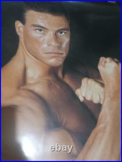 Vintage Jean Claude Van Damme Poster 26x38 Original 1980s Italy Licensed