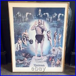 Vintage Johnny Weissmuller Tarzan Autographed Lithograph Poster 517/1500