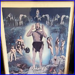 Vintage Johnny Weissmuller Tarzan Autographed Lithograph Poster 517/1500