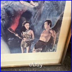 Vintage Johnny Weissmuller Tarzan Autographed Lithograph Poster 517/1500