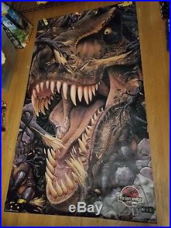 Vintage Jurassic Park The Lost World Huge T-Rex MOVIE POSTER 72X40