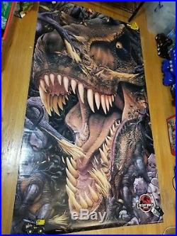 Vintage Jurassic Park The Lost World Huge T-Rex MOVIE POSTER 72X40