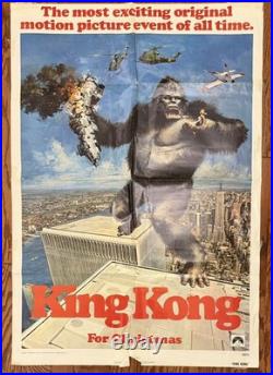 Vintage KING KONG 1976 Advance One Sheet Movie Poster 27 x 41 RARE